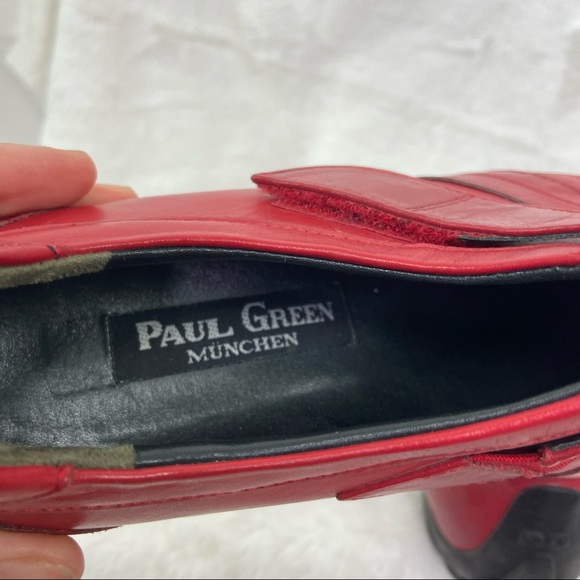 Paul Green Munchen red leather shoe. Size 4.5/7 - Picture 7 of 11